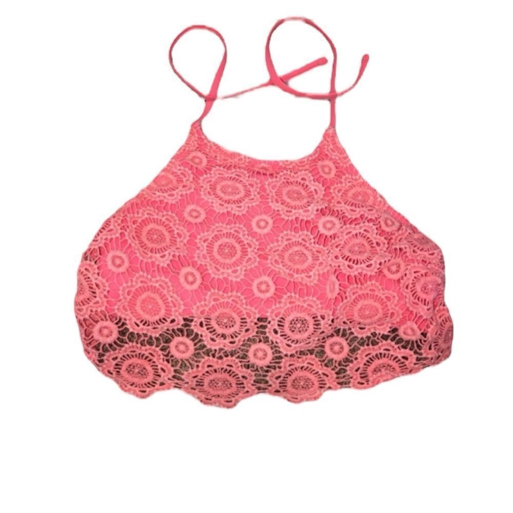 NEW Xhilaration Target Halter Bikini Top Orange Coral